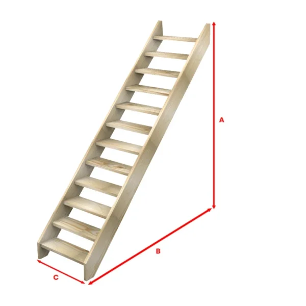 Vuren bouwpakket steektrap