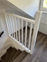 Grenen balustrade met rechthoekige spijlen | Wit gegrond - Afbeelding 4