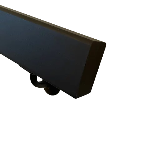 Trapleuning rechthoekig zwart