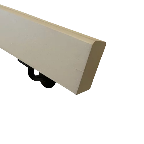 Witte trapleuning rechthoekig