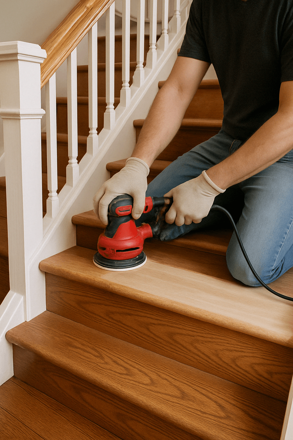 hardhouten trap licher maken